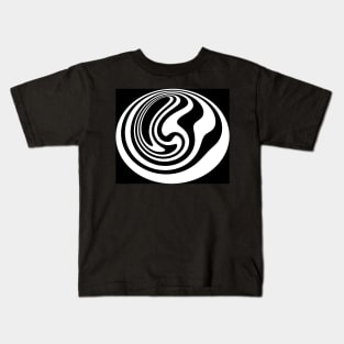 Black and White whirl Kids T-Shirt